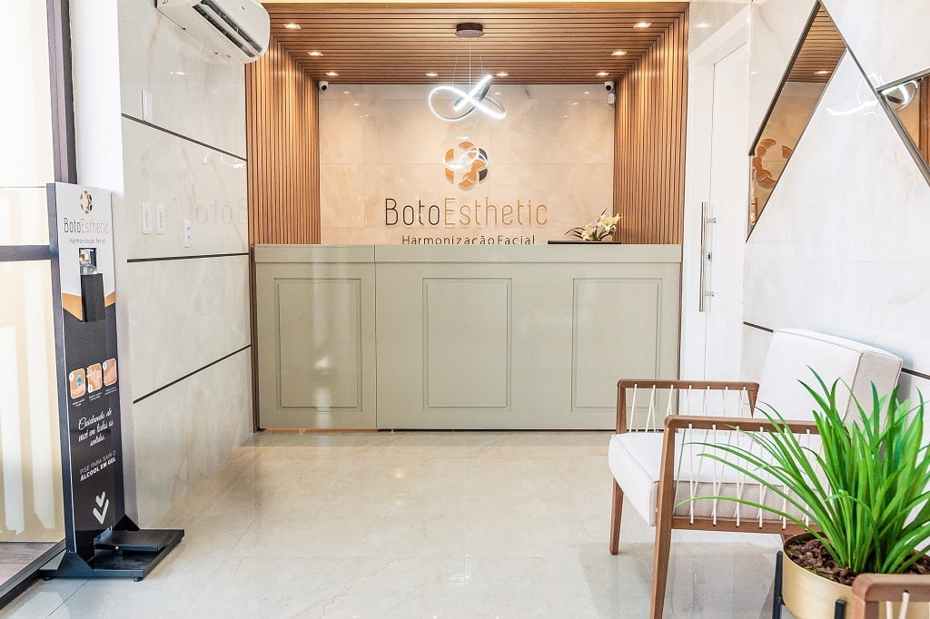 A Recepção da clínica BotoEsthetic - João Pessoa